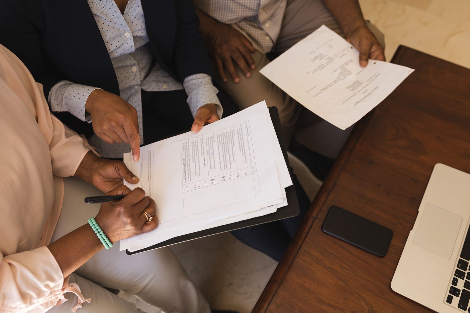 Estate and probate documents on a desk